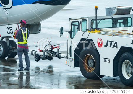 Ishigaki City, Okinawa Prefecture Ishigaki Island New Ishigaki Airport Resort Island Heaven Summer Holiday Airplane Driver Towing Tractor Ishigaki City, Okinawa Prefecture Ishigaki Island New Ishigaki Airport Resort Island Heaven Summer Holiday Airplane Driver Towing Tractor 79215904