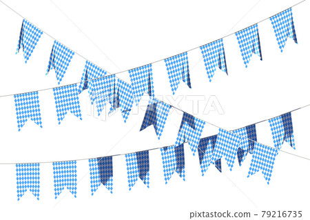 Party flags buntings for Oktoberfest festival isolated 79216735