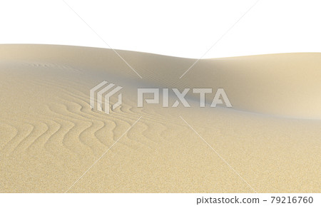 Smooth sand dunes with waves isolated 79216760