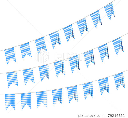 Party flags garlands for Oktoberfest festival isolated 79216831
