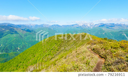 攀登太良山和千倉山：鬆手山路線（苗場方向）的風景 79216911