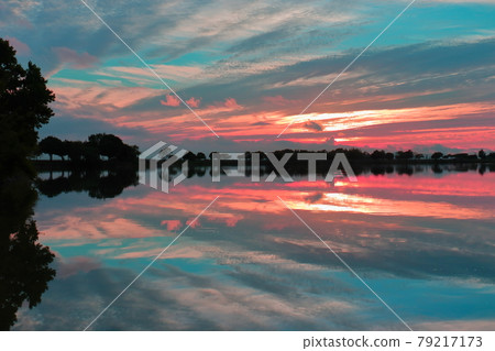 Sunset reflection Sunset reflection 79217173