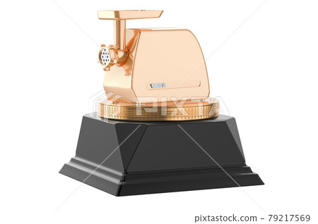 Meat grinder golden award concept. 3D rendering 79217569