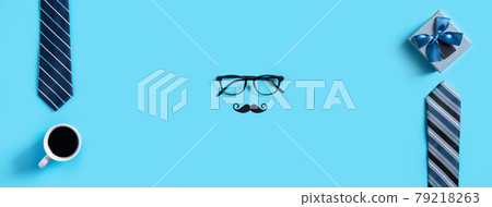 father's day background top view paper decoration Father's day 79218263