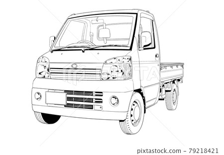 卡通風格鋼筆劃插畫車_輕虎 卡通風格鋼筆劃插畫車_輕虎 79218421