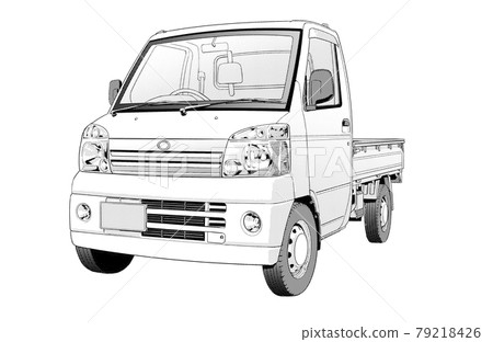 Cartoon style pen drawing illustration car _ light tiger 79218426