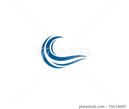 Water wave logo illustration 79219005