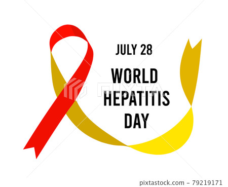 World Hepatitis Day. Vector illustration with ribbon World Hepatitis Day. Vector illustration with ribbon 79219171
