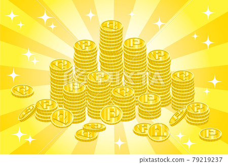 Background material of coins expressing points Background material of coins expressing points 79219237