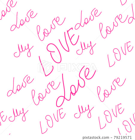 Love text Seamless pattern. Text backgrounds applicable in printing, textiles, art objects, clothing, wallpaper Love text Seamless pattern. Text backgrounds applicable in printing, textiles, art objects, clothing, wallpaper 79219571
