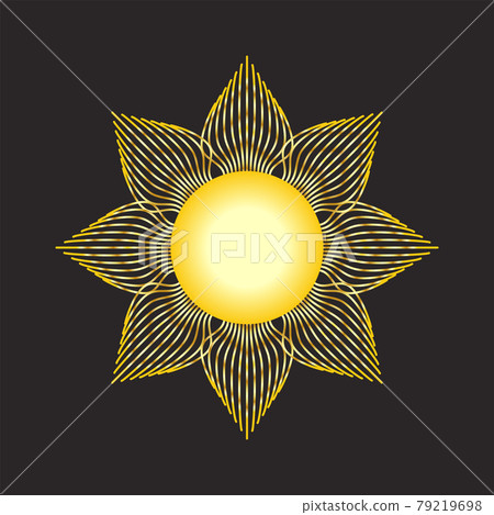 Mystical golden boho tattoos with sun, crescent, stars and clouds. Linear design, hand-drawing. elements for astrology, mysticism and fortune telling. Mystical golden boho tattoos with sun, crescent, stars and clouds. Linear design, hand-drawing. elements for astrology, mysticism and fortune telling. 79219698