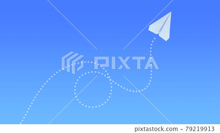 Paper plane flying while hesitating Paper plane flying while hesitating 79219913