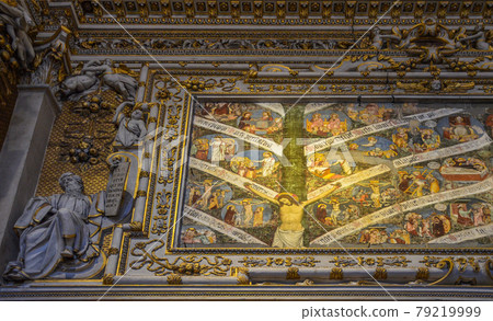 Bergamo/Italy - July 15, 2016: Interior of Basilica di Santa Maria Maggiore (Saint Mary Major) in Upper City of Bergamo, famous tourist destination in Lombardy, Italy. 79219999