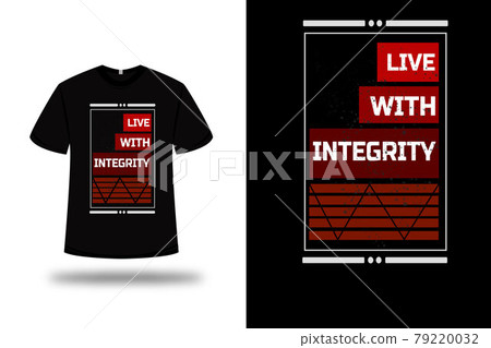 t-shirt live with integrity color red and white 79220032