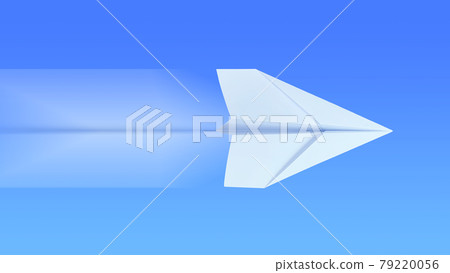 筆直向前推動的紙飛機 筆直向前推動的紙飛機 79220056