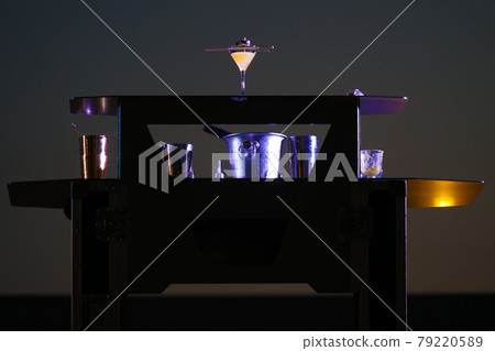 Cocktail glass placed on the table 79220589