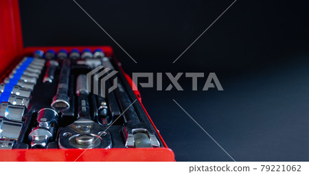 block wrench set on a black background 79221062