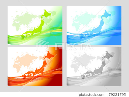 Colorful digital world map background set Japan center Colorful digital world map background set Japan center 79221795