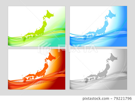 Colorful digital Japanese background set Colorful digital Japanese background set 79221796