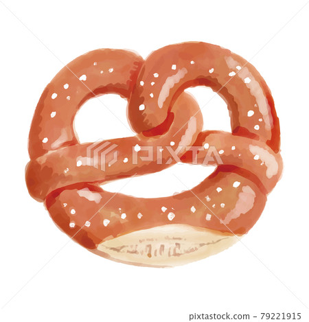 椒鹽捲餅水彩顏料風格寫實插畫 椒鹽捲餅水彩顏料風格寫實插畫 79221915