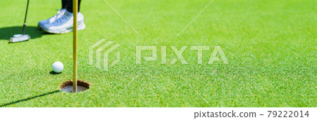 Golf green putting [image of outdoor sports] 79222014