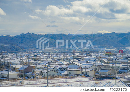 Image of the snow-covered city of Fukushima 79222170