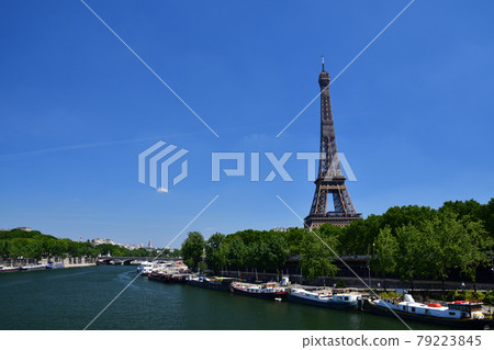 Paris, France, River Seine and Eiffel Tower, taken May 28, 2020 Paris, France, River Seine and Eiffel Tower, taken May 28, 2020 79223845