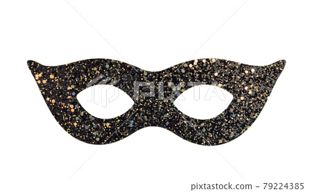 Black and gold glitter masquerade eye mask 79224385