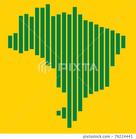 Simplicity modern abstract geometry Brazil map. Vector illustration. Simplicity modern abstract geometry Brazil map. Vector illustration. 79224441