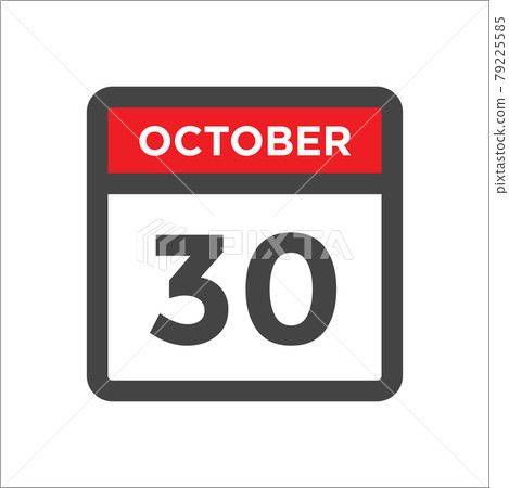 October 30 calendar icon with day of month October 30 calendar icon with day of month 79225585