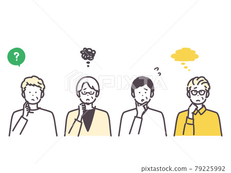 一位陷入困境的老人的圖標插圖 一位陷入困境的老人的圖標插圖 79225992