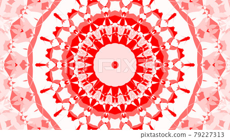 Kaleidoscope Red White Beautiful geometric pattern [There is another Ver] 79227313
