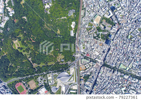 原宿上空的鳥瞰圖、航空攝影和2021年攝影 原宿上空的鳥瞰圖、航空攝影和2021年攝影 79227361