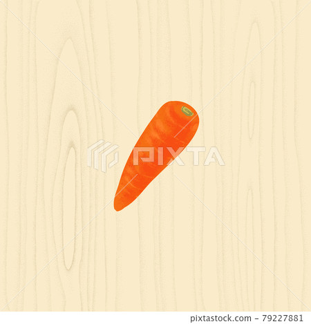 Vector illustration of red carrot on a pointillistic wood background 79227881