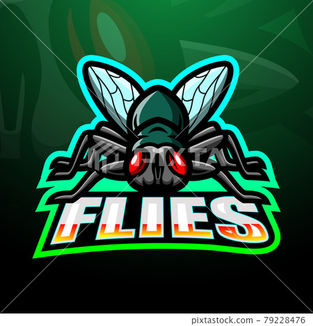 Fly mascot esport logo design 79228476