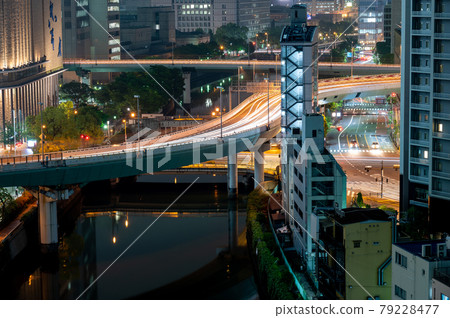 Night view of Osaka city (Osaka) Nakanoshima district 79228477