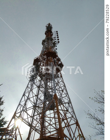 Communication tower of a communication relay station Communication tower of a communication relay station 79228529