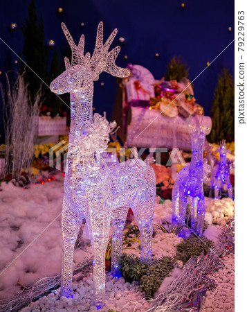 Interior view of the Christmas decoration Interior view of the Christmas decoration 79229763