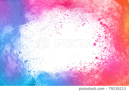 abstract powder splatted background. Colorful powder explosion on white background. Colored cloud. Colorful dust explode. abstract powder splatted background. Colorful powder explosion on white background. Colored cloud. Colorful dust explode. 79230213