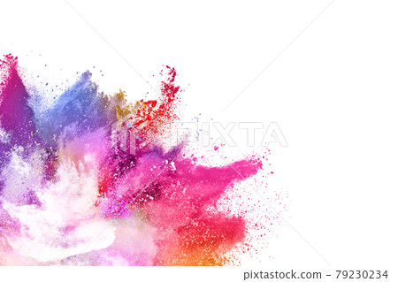 abstract powder splatted background. Colorful powder explosion on white background. Colored cloud. Colorful dust explode. abstract powder splatted background. Colorful powder explosion on white background. Colored cloud. Colorful dust explode. 79230234