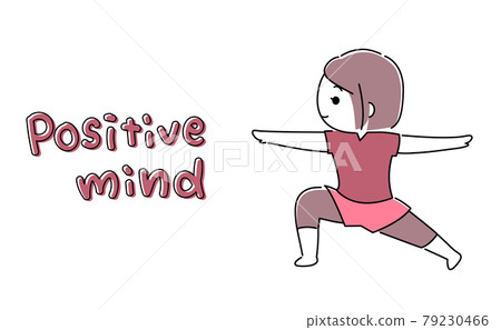 瑜伽戰士姿勢酷女人積極心態 79230466