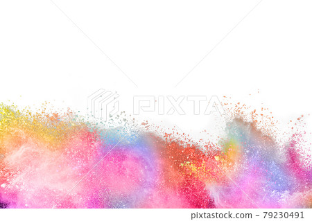 abstract powder splatted background. Colorful powder explosion on white background. Colored cloud. Colorful dust explode. Paint Holi. abstract powder splatted background. Colorful powder explosion on white background. Colored cloud. Colorful dust explode. Paint Holi. 79230491