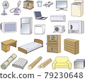 Illustration of garbage from ordinary garbage to oversized garbage_3 79230648