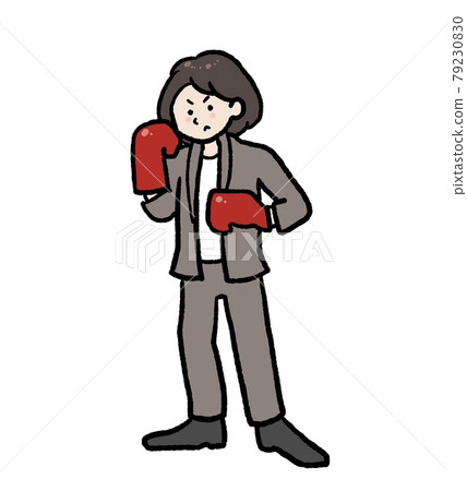 Illustration of working women fighting Illustration of working women fighting 79230830