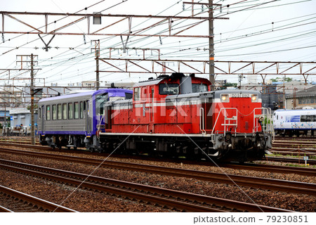 DD51 1192 Kiha 120-303 distribution train going on the Tokaido Main Line 79230851