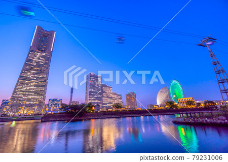 橫濱港未來夜景 橫濱機艙 2021 年 6 月 79231006