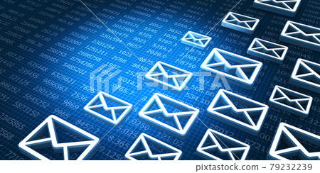 Email icon and digital background Email icon and digital background 79232239