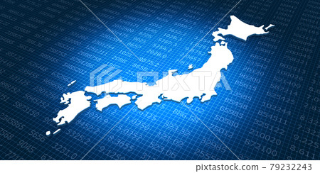 Digital background and map of Japan 79232243
