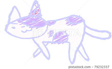 可愛的貓孩子塗鴉 可愛的貓孩子塗鴉 79232337