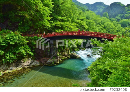 Nikko Futarasan Shrine Shinkyo Summer view 79232408